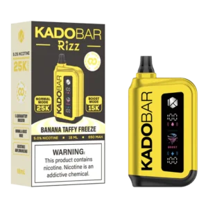 Banana Taffy Freeze Kado Bar Rizz – 25,000 Puff Disposable Vape