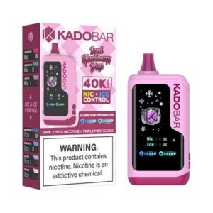 Iced Blackberry Pop Kado Bar NI40K Ice+ Nic Control Disposable Vape