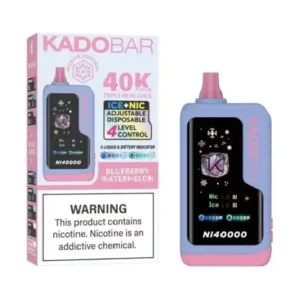 Blueberry Watermelon Kado Bar NI40K Ice + Nic Control Disposable Vape