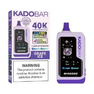 Grape Ice Kado Bar NI40K Ice + Nic Control Disposable Vape