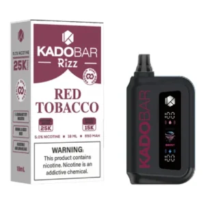 Red Tobacco Kado Bar Rizz 25K Puffs Disposable Vape