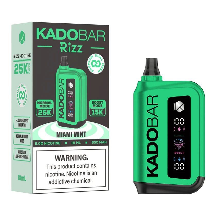 Kado Bar Rizz Miami Mint Disposable Vape – 25000 Puffs