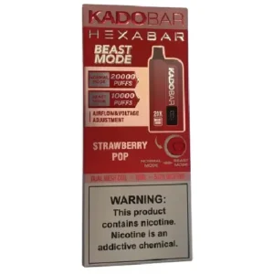 Strawberry Pop Hexa X Kado Bar 20000 Puffs