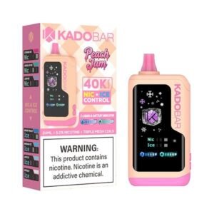Peach Jam Kado Bar NI40K Ice+ Nic Control Disposable Vape