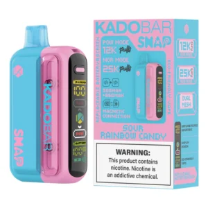Sour Rainbow Candy Kado Bar Snap 25k Disposable Kit