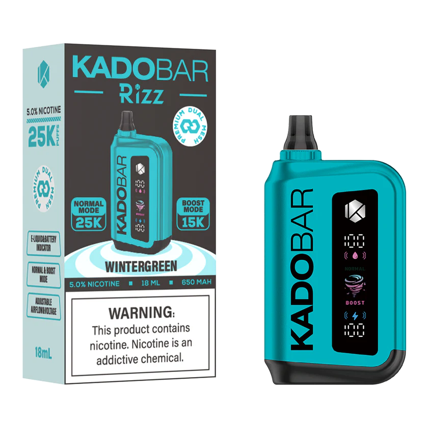 Wintergreen Kado Bar Rizz 25K Puffs Disposable Vape